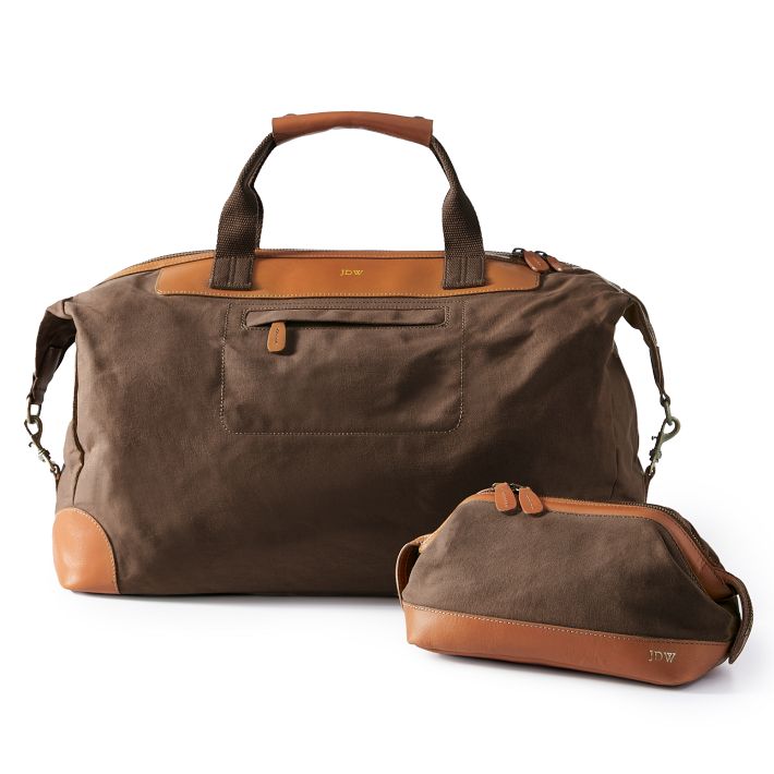 Beckett Waxed Canvas And Leather Travel Gift Set Mark And Graham