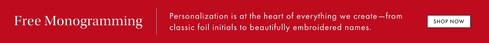 Free Monogramming >