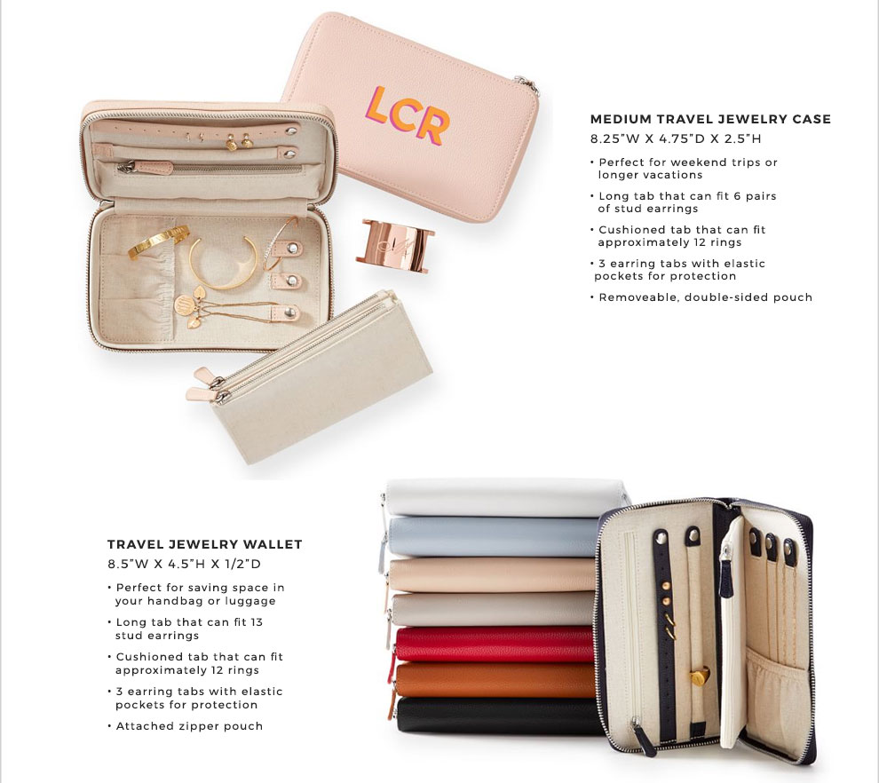 Personalized Travel Jewelry Case | Mark and Graham