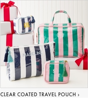 Clear Coated Travel Pouch >