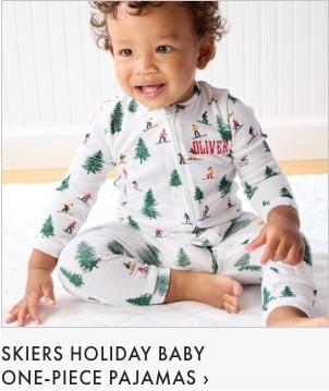 Skiers Holiday Baby One-Piece Pajamas >