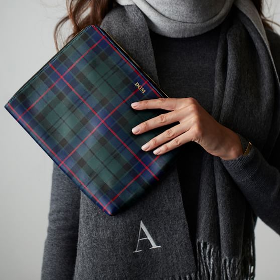 plaid clutch