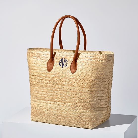 palm leaf tote bag