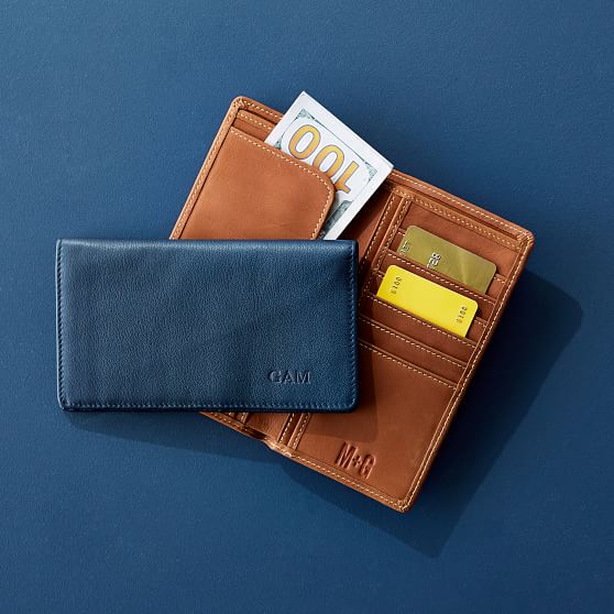 Leather Checkbook Wallet | Mark and Graham