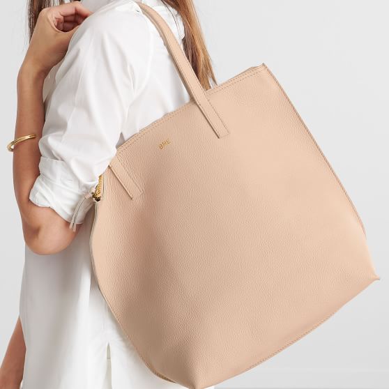 neutral leather handbags