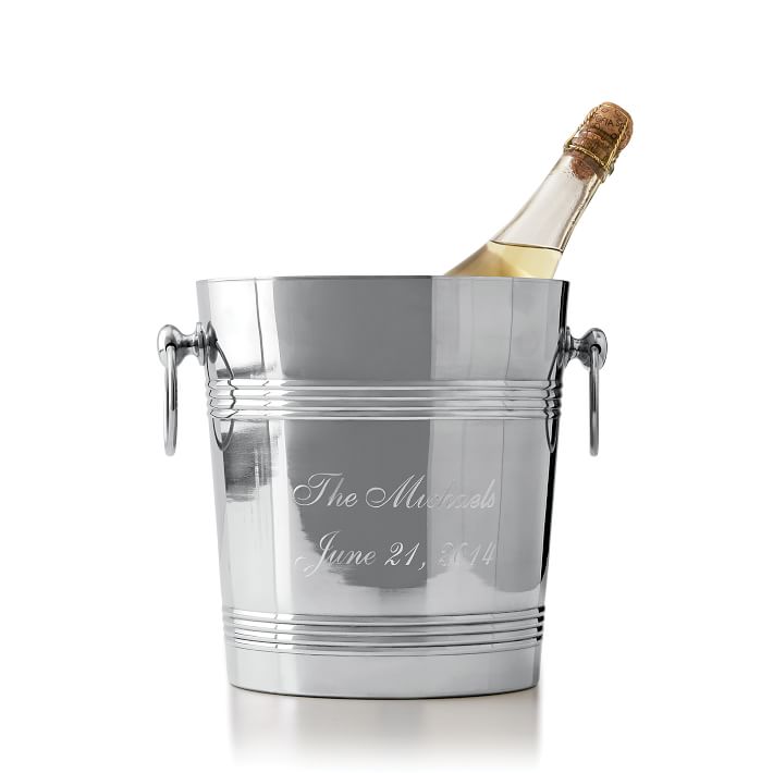 engraved wine bucket