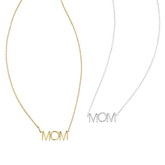mom necklace silver
