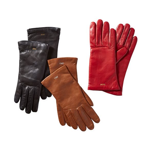 personalized leather work gloves