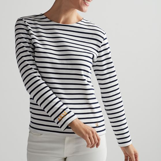 Monogrammed Armor Lux Interlock Striped Shirt Mark And Graham Monogrammed Armor Lux Interlock Striped Shirt Mark And Graham