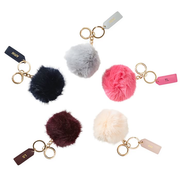 soft pom pom keychain