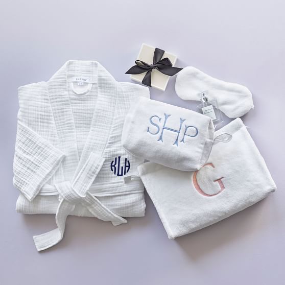 Women S Monogrammed Lightweight Cotton Robe Mark And Graham