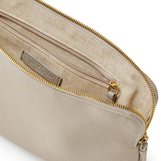 leather bag with zipper