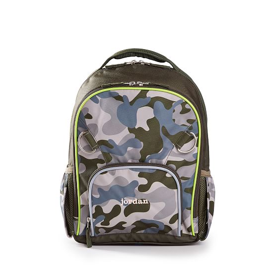 pottery barn camo backpack