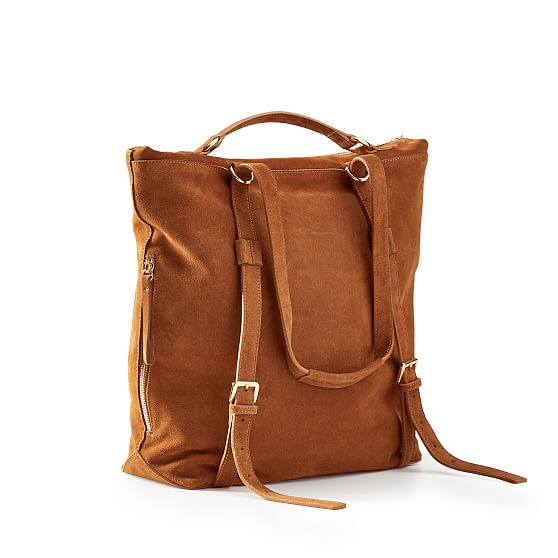 suede backpack purse