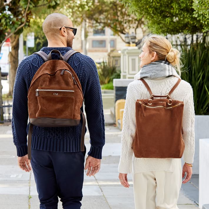 suede backpack mens