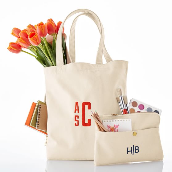 monogrammed pouches