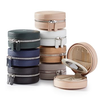 Round Travel Jewelry Case, Printed | Mark and Graham
