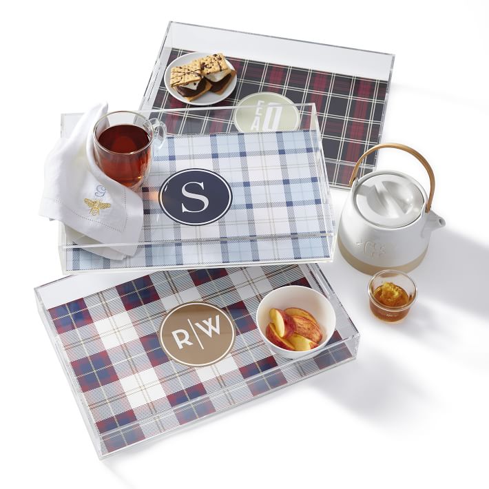 Patterned Lucite Tray Personalized Serving Tray Mark and Graham