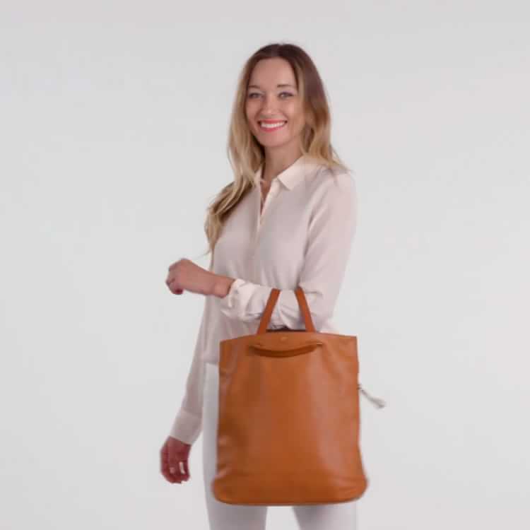 Bedford Convertible Leather Backpack 