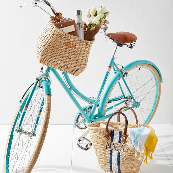 wicker bicycle basket