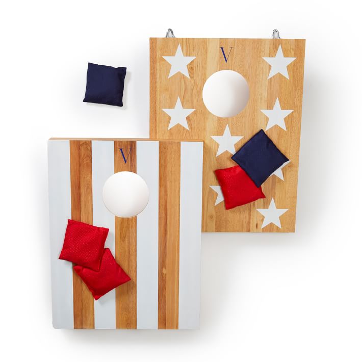 Lacquer Bean Bag Toss Monogrammed Cornhole Set Mark and Graham