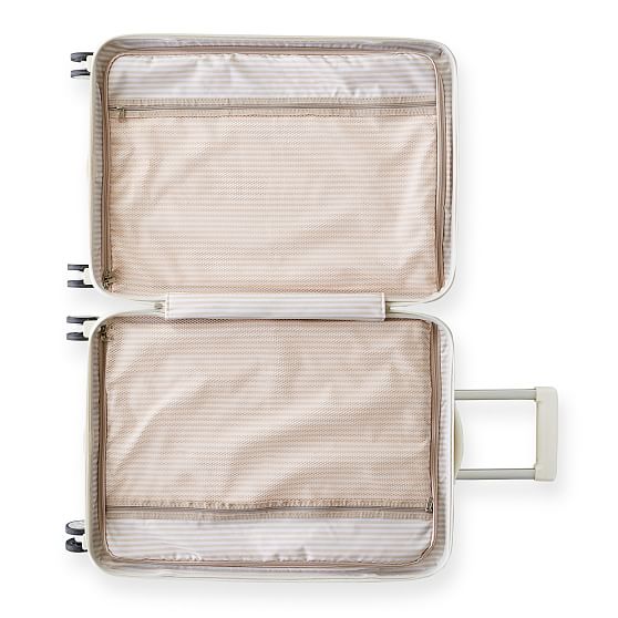 luggage with interior zippers on both sides