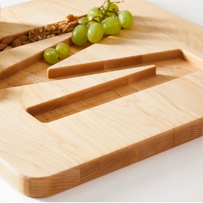 Carved Initial Wooden Cheese Board Mark and Graham