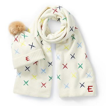 Louis Vuitton Kid's Multicolor Monogram Cashmere Hat & Scarf Set - Scarf | Pre-owned & Certified | used Second Hand | Unisex