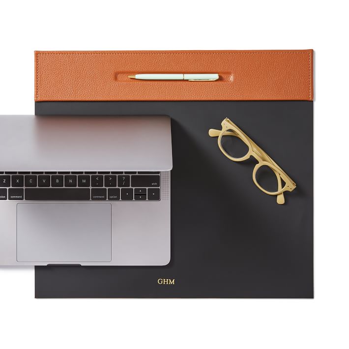 Italian Leather Laptop Desk Blotter Mark and Graham