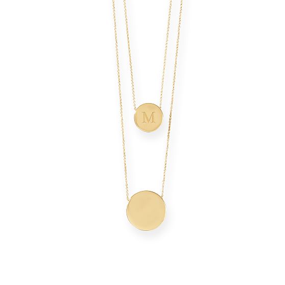 double medallion necklace