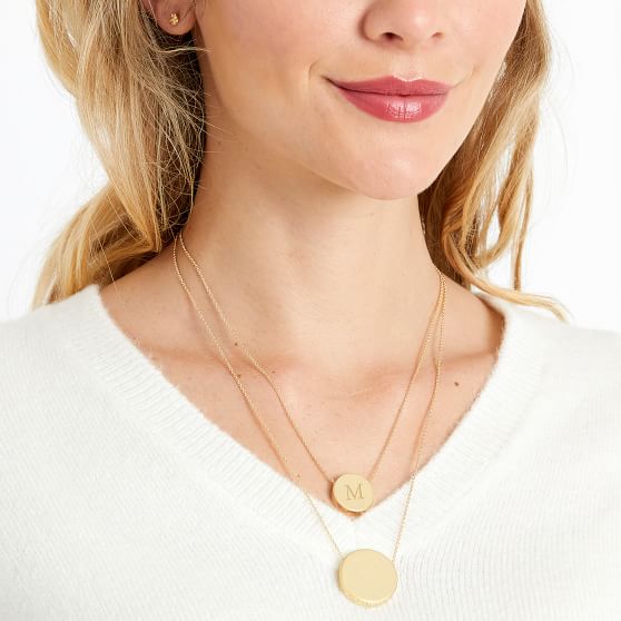 double medallion necklace