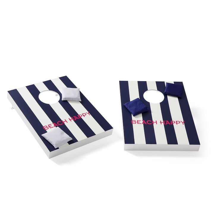 Cabana Stripe Lacquered Bean Bag Toss | Mark and Graham