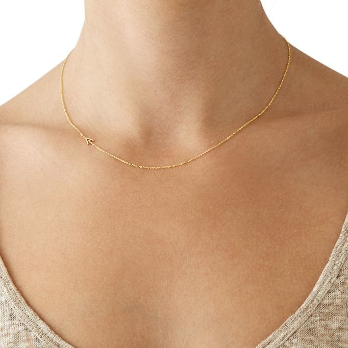 Maya Brenner Asymmetrical Initial Necklace | Mark and Graham