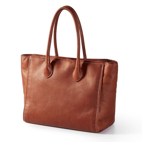 Elisabetta Leather ZipTop Tote Mark and Graham