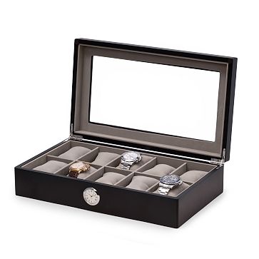 Wooden Watch Box with Quartz Clock | Mark and Graham