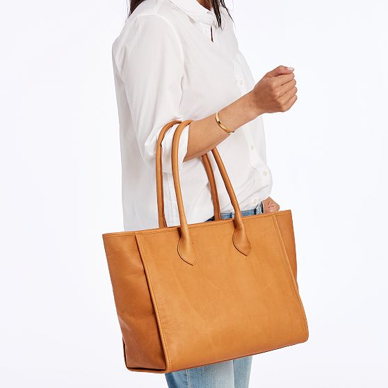 Elisabetta Leather ZipTop Tote Mark and Graham