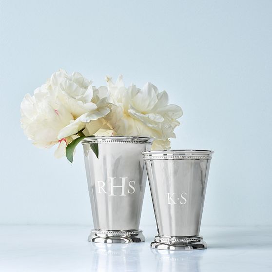 Personalized Silver Mint Julep Cup Mark and Graham