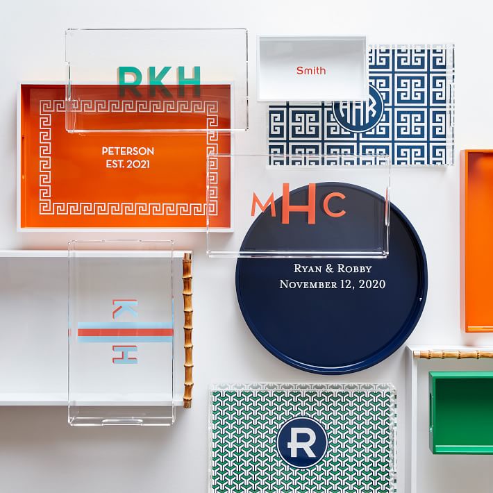 Lacquer Circle Serving Tray Mark and Graham