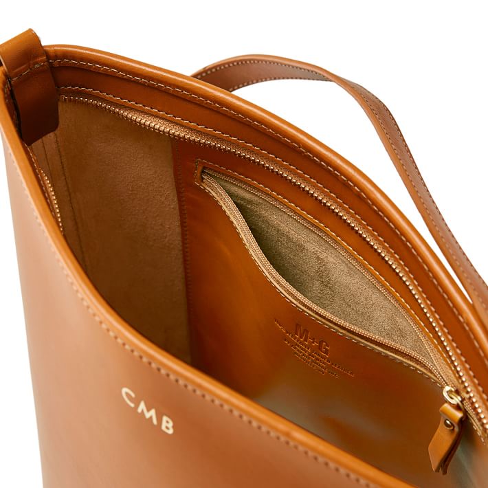 Classic Monogrammed Leather Handbag Mark and Graham