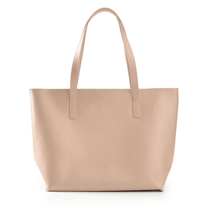 Monogrammed Everyday Italian Leather Tote Bag | Mark and Graham