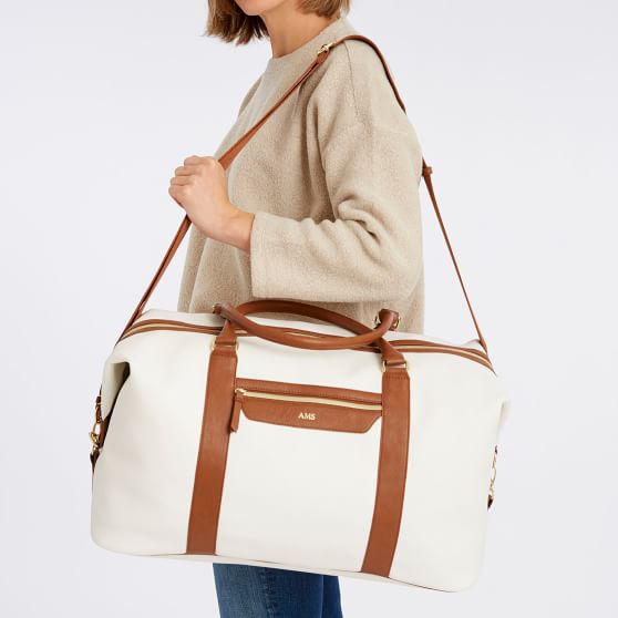 Personalised Tote Bag, Cream with Brown Stripes