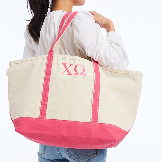 Monogrammed Canvas Boat Tote