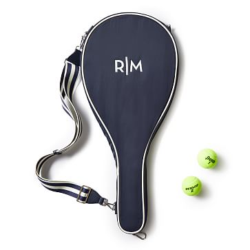 Racquet Art Tennis Personalized, Embroidered Grip Cover - Black Fabric