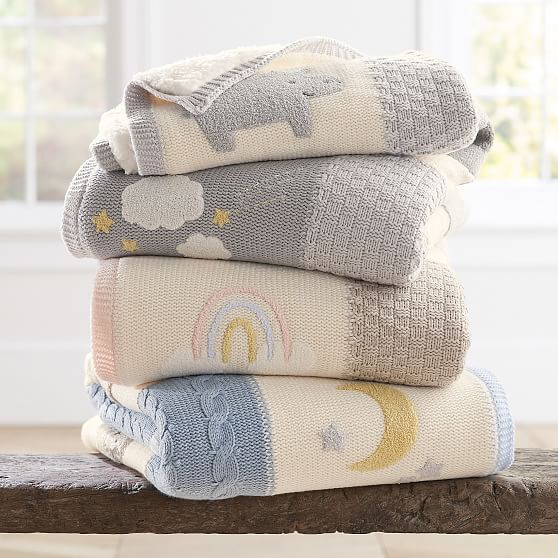 Pottery Barn Kids Heirloom Baby Blanket Mark and Graham