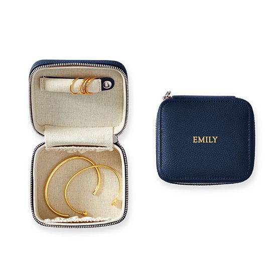 Petite Monogrammed Travel Jewelry Case Mark and Graham