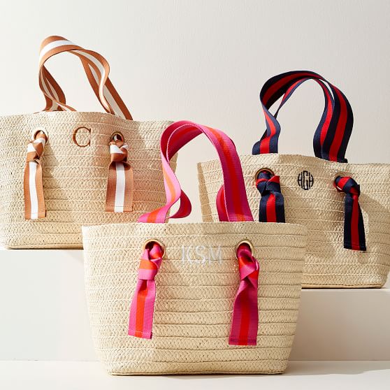 Dripping quality kitchen Ribbon Straw Beach Tote | Mark and Graham