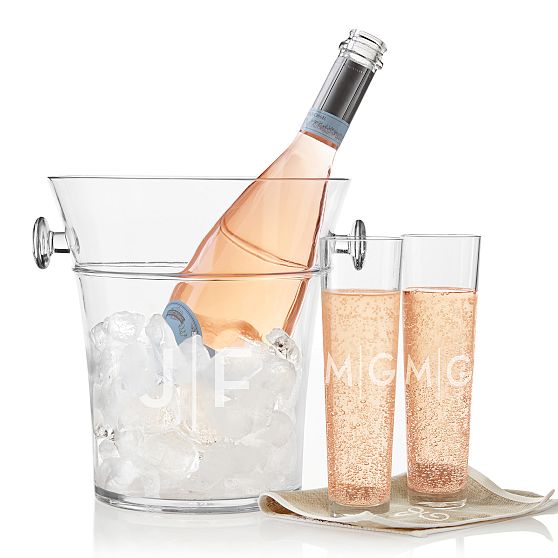 Monogrammed acrylic hot sale ice bucket