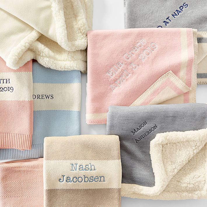 Pottery barn hotsell blankets personalized