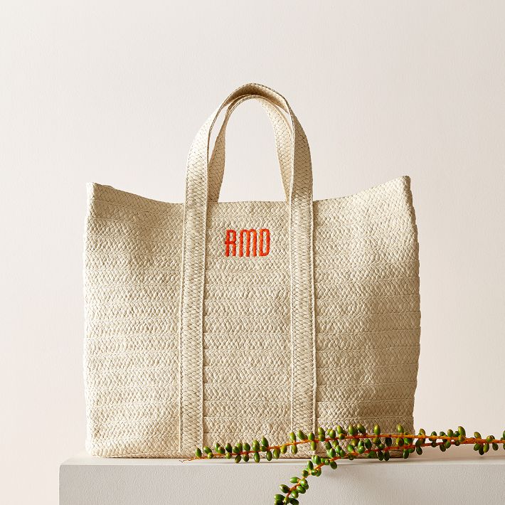 Oversized Straw Tote main image 0