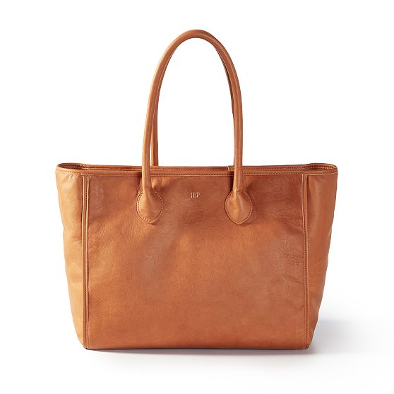 Solid Color Versatile Tote Bag, Striped Embossed Zipper Handbag